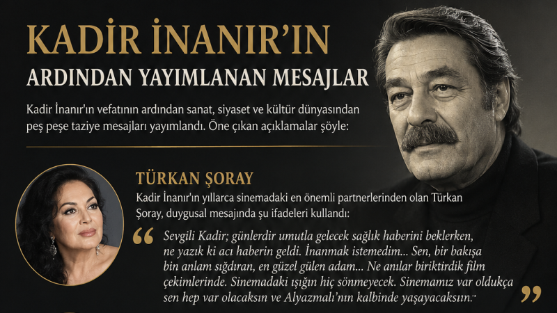 Kadir İnanır'ın ölümünün ardından yayımlanan mesajlar