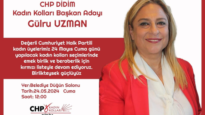 CHP Didim'de Kadın Kolları Başkanlığı heyecanı