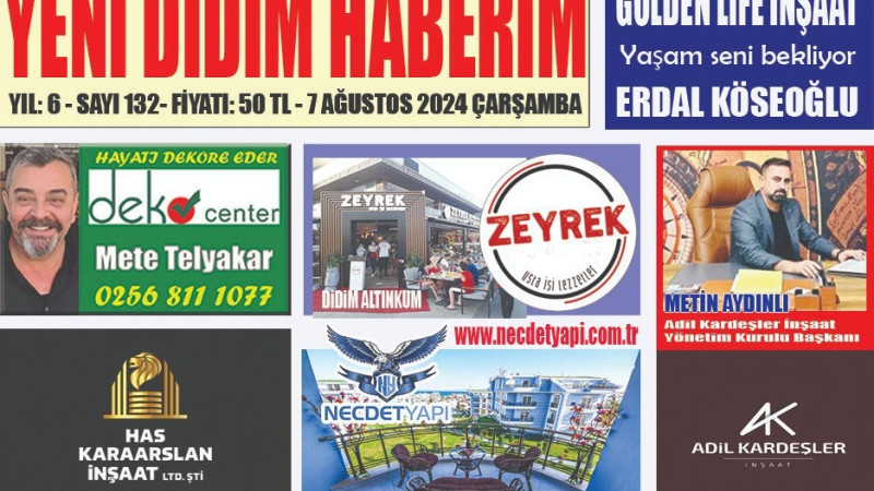 Yeni Didim Haberim Gazetesi yeni sayısı çıktı