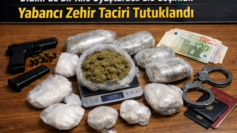 Didim'de bir kilo uyuşturucu ele geçirildi: Yabancı zehir taciri tutuklandı