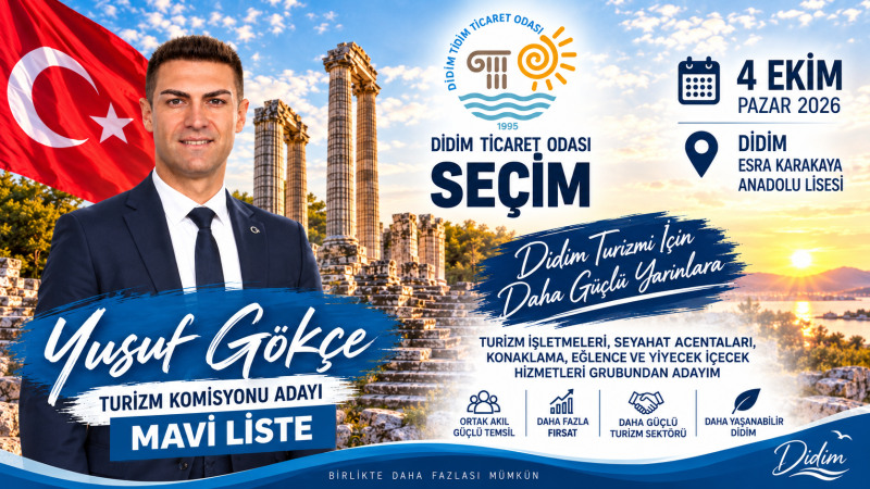 Yusuf Gökçe, Didim Ticaret Odası seçimlerinde Mavi Liste’den aday