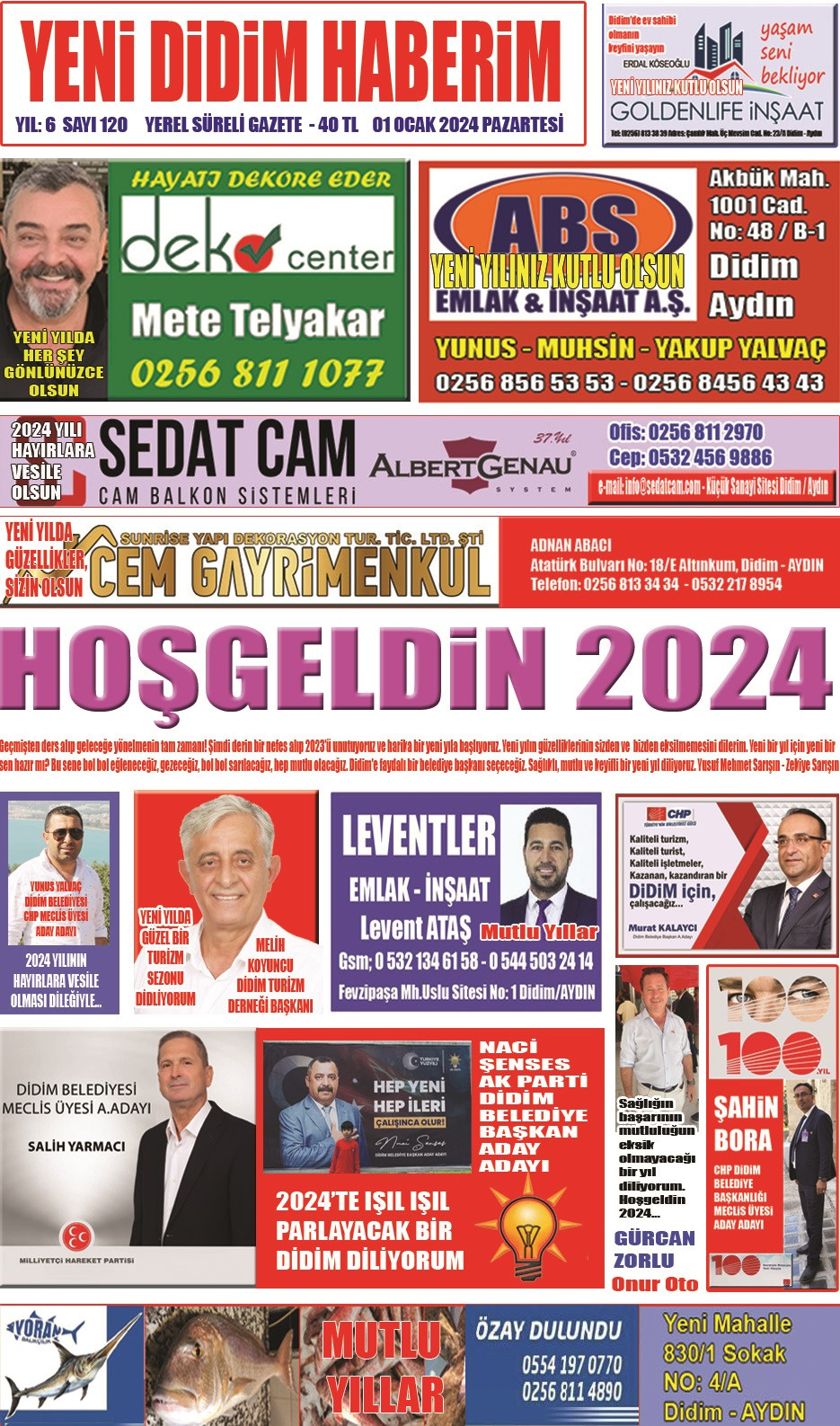 Yeni Didim Haberim Gazetesi Yılbaşı Özel Sayısı çıktı