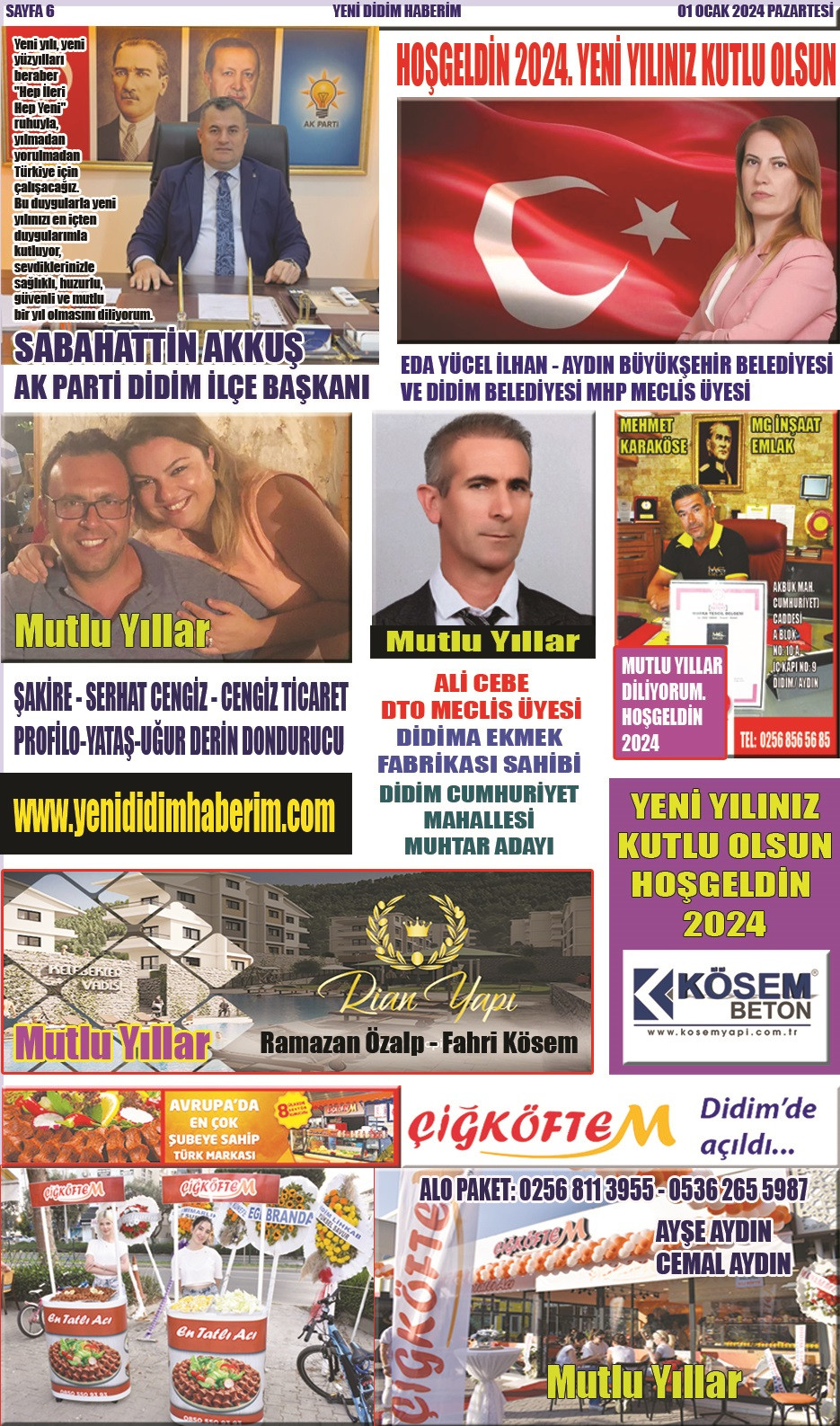 Yeni Didim Haberim Gazetesi Yılbaşı Özel Sayısı çıktı