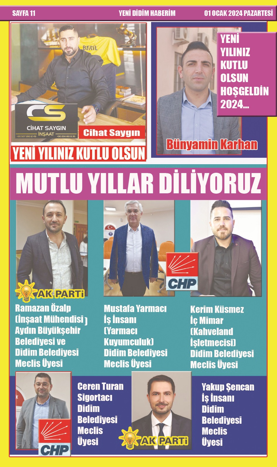 Yeni Didim Haberim Gazetesi Yılbaşı Özel Sayısı çıktı