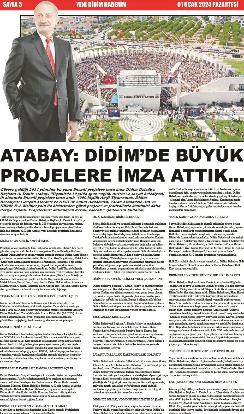 Yeni Didim Haberim Gazetesi Yılbaşı Özel Sayısı çıktı