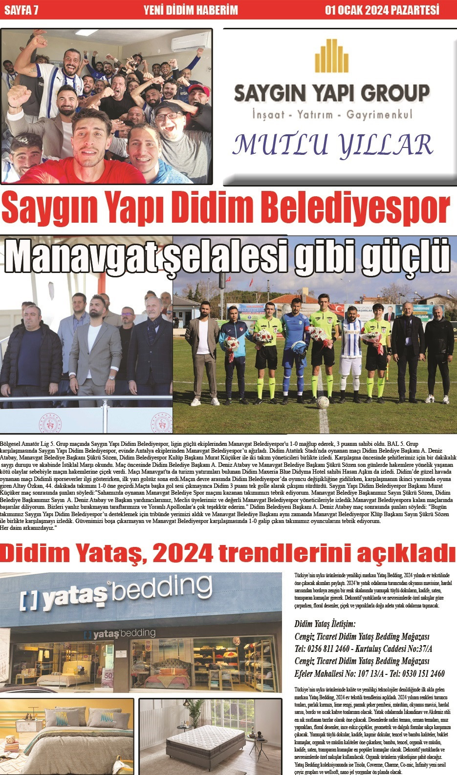 Yeni Didim Haberim Gazetesi Yılbaşı Özel Sayısı çıktı