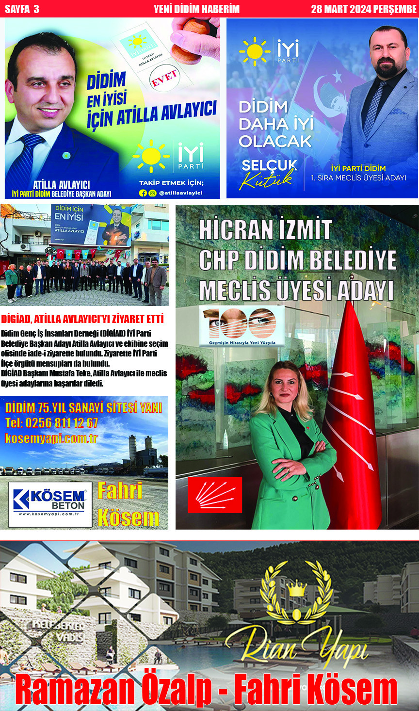 Yeni Didim Haberim Gazetesi 124. Sayı